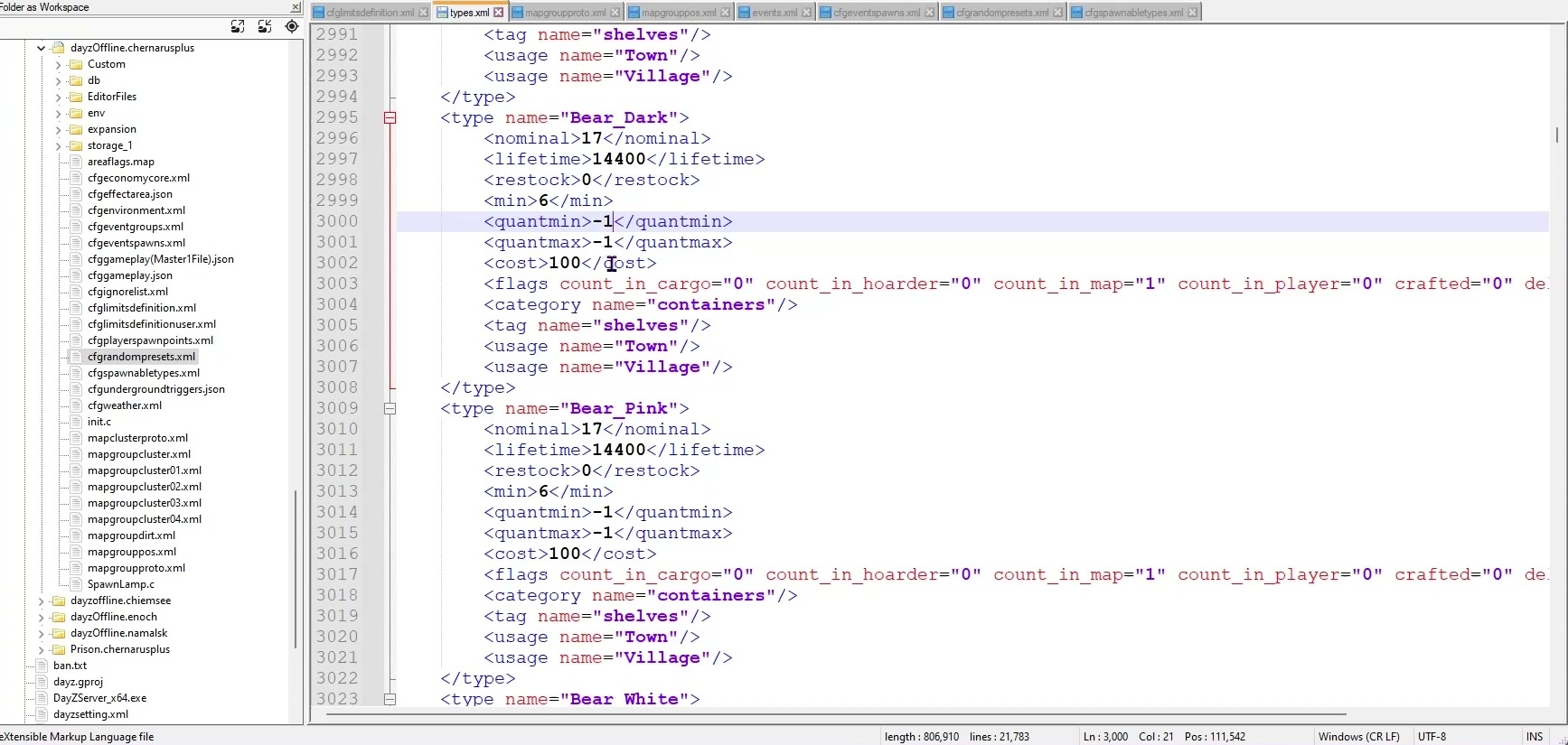 cfglimitsdefinition.xml - hier werden Tags, Usage und Kategorien geboren