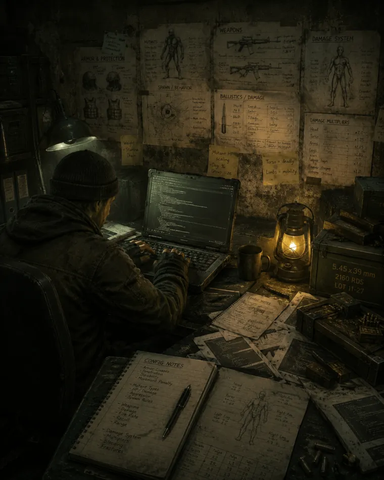 Modder Config – config.cpp knowledge: armor, mutants, weapons and the DamageSystem.